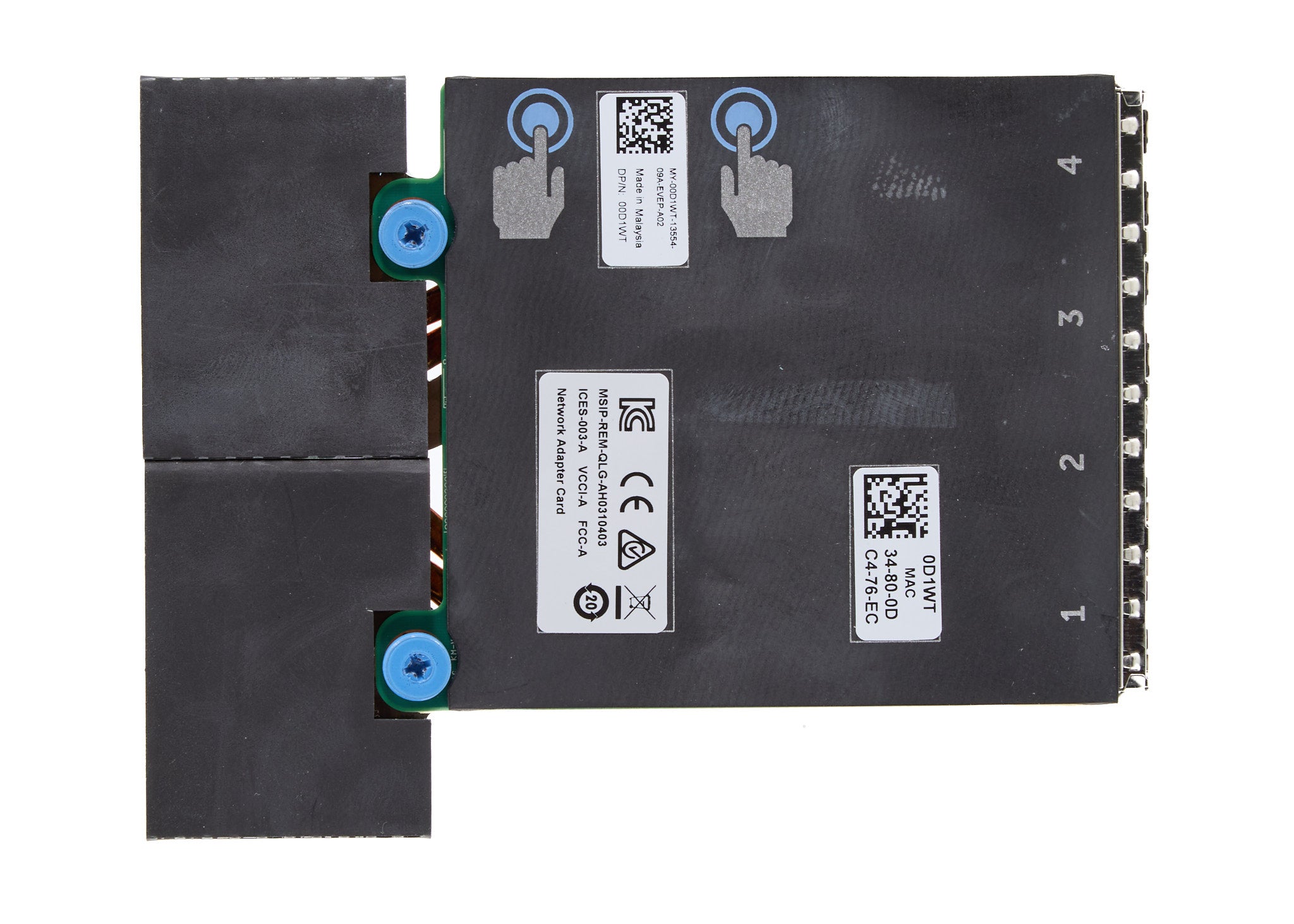 Dell QLogic FastLinQ QL41162HMRJ-DE Quad Port 10GB/1GB RJ45 rNDC
