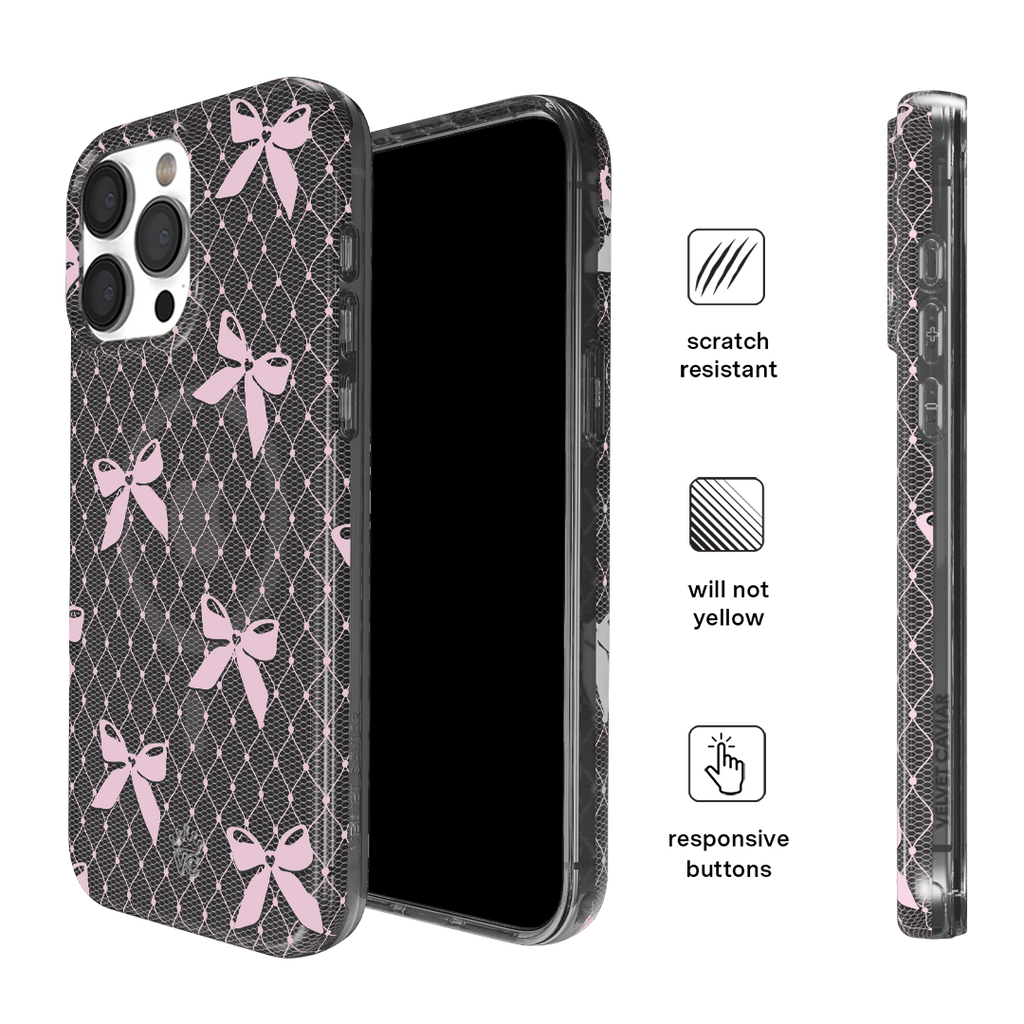 Lacy Pink Bows iPhone Case