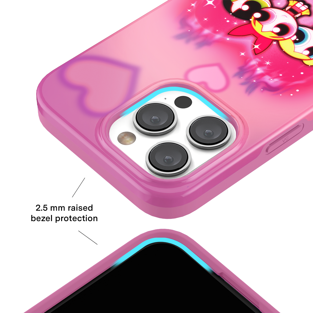 The Powerpuff Girls Airbrush Hearts iPhone Case