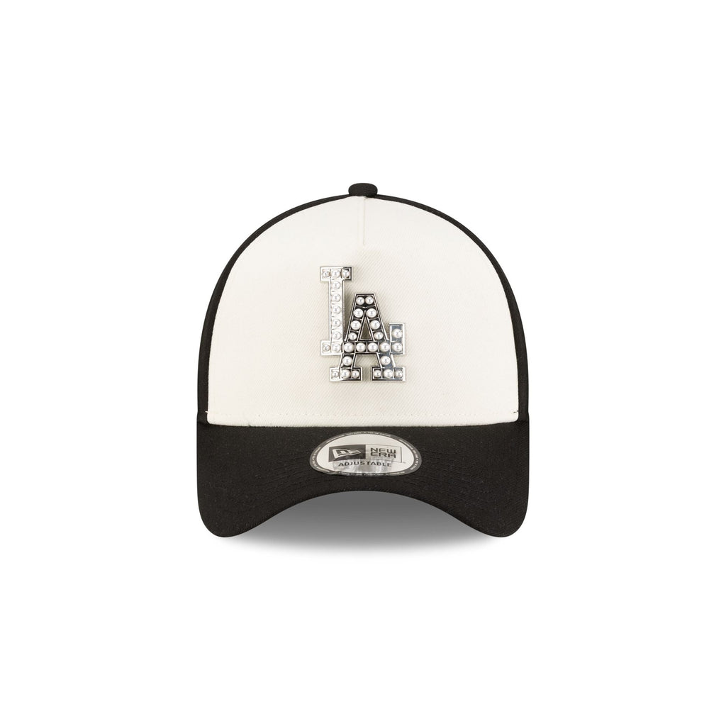 Los Angeles Dodgers Pearl Logo 9FORTY A-Frame Snapback Hat - Image 2