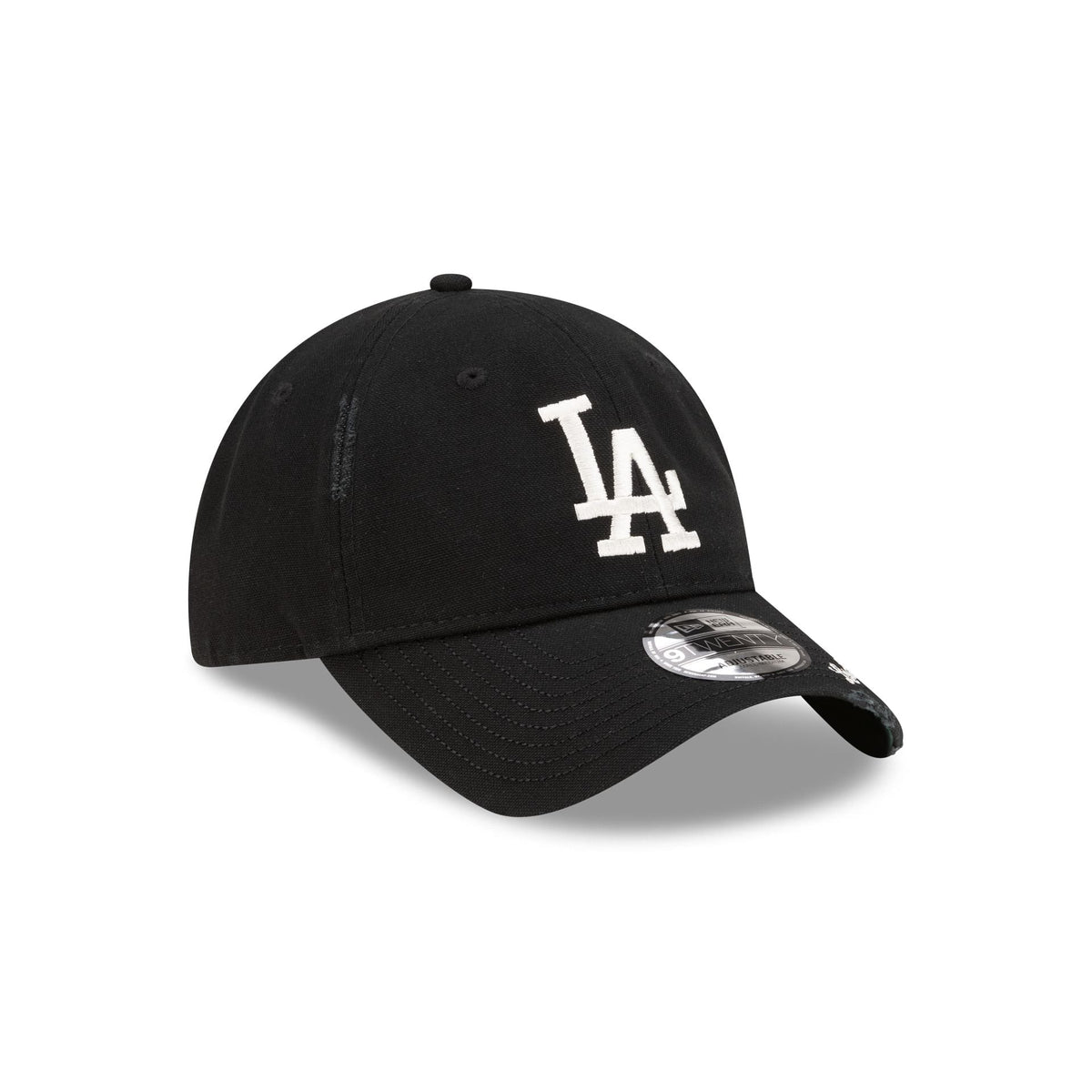 Los Angeles Dodgers Distressed Black 9TWENTY Adjustable Hat - Image 3