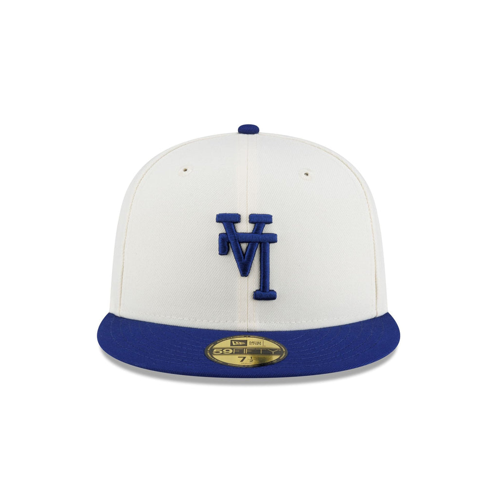 Los Angeles Dodgers Upside Down Logo Cream 59FIFTY Fitted Hat - Image 2