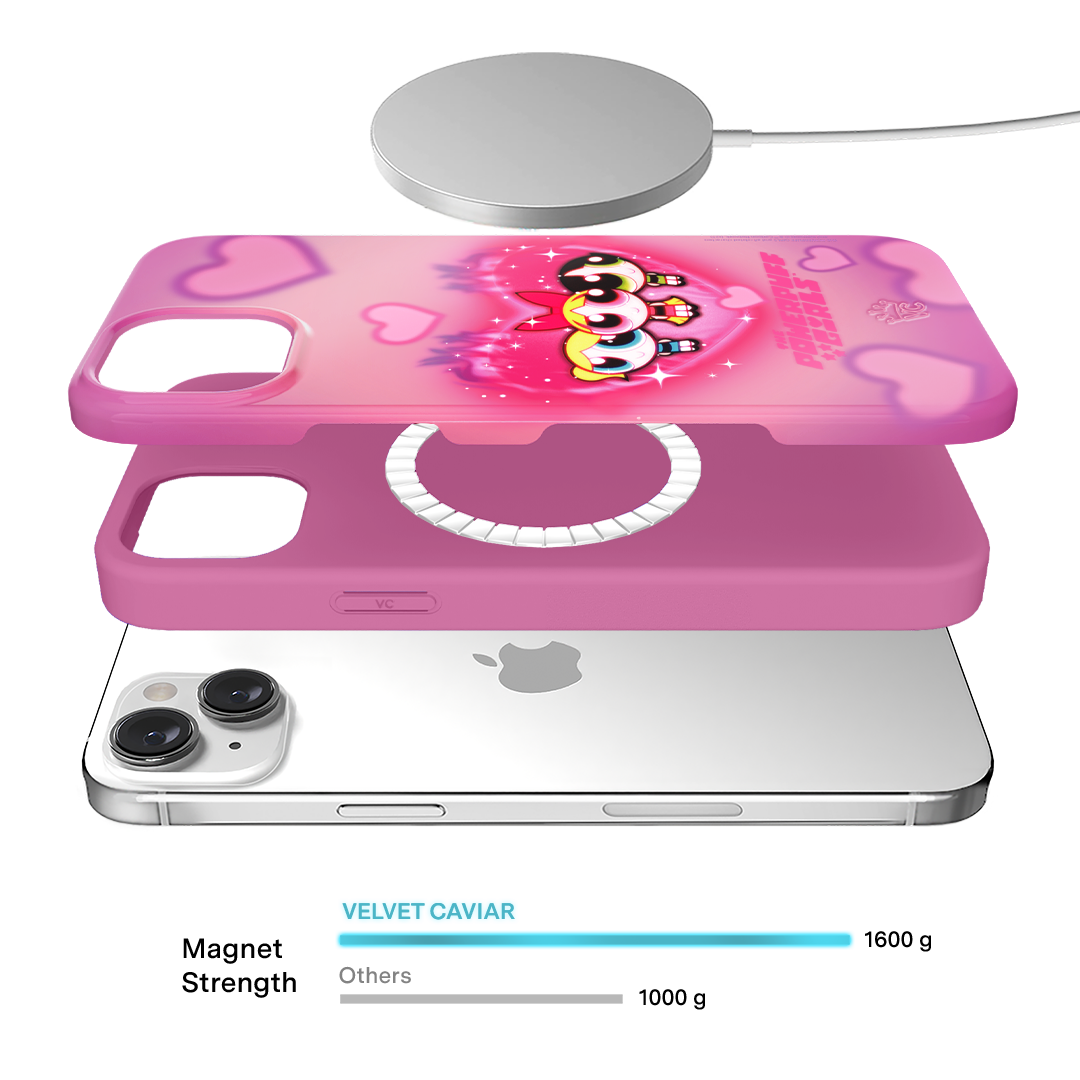 The Powerpuff Girls Airbrush Hearts iPhone Case
