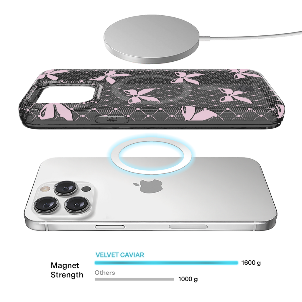 Lacy Pink Bows iPhone Case