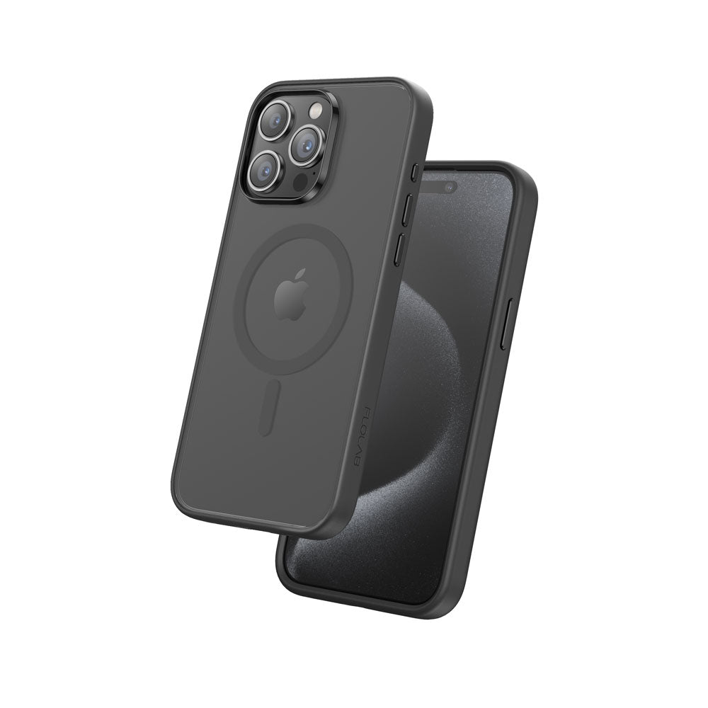FLOLAB Surtect Tri-Fusion MagSafe Compatible Case – iPhone 15 Series (Matte Black Frost)
