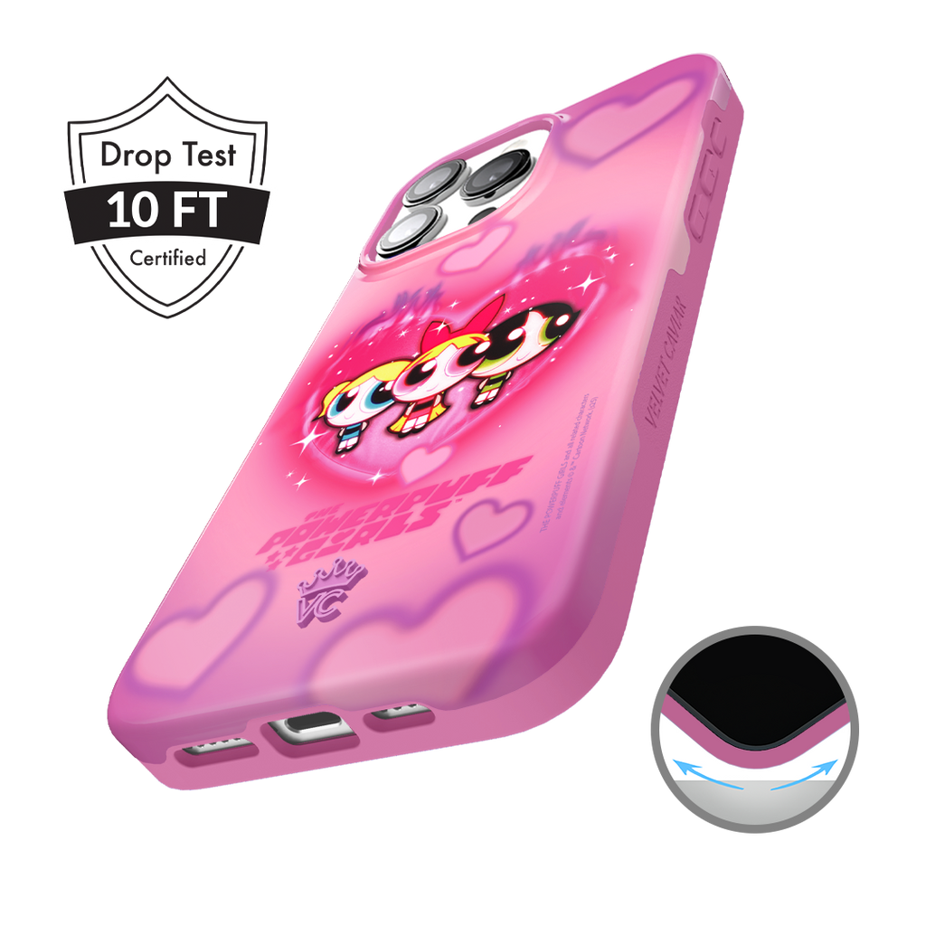 The Powerpuff Girls Airbrush Hearts iPhone Case