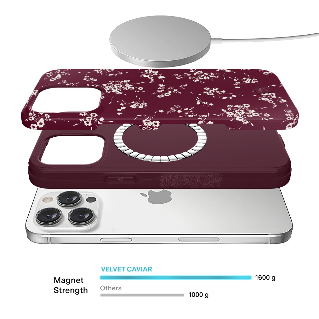 French Burgundy Floral iPhone Case
