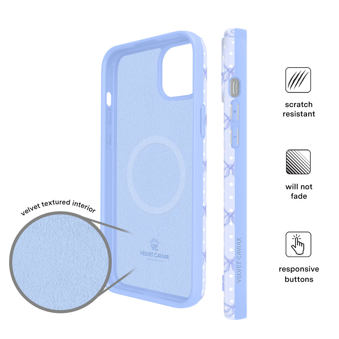 Lovely Blue Bows iPhone Case