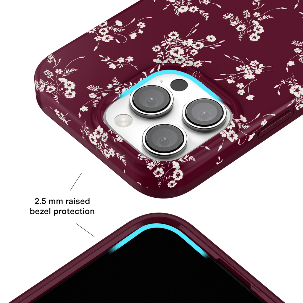 French Burgundy Floral iPhone Case
