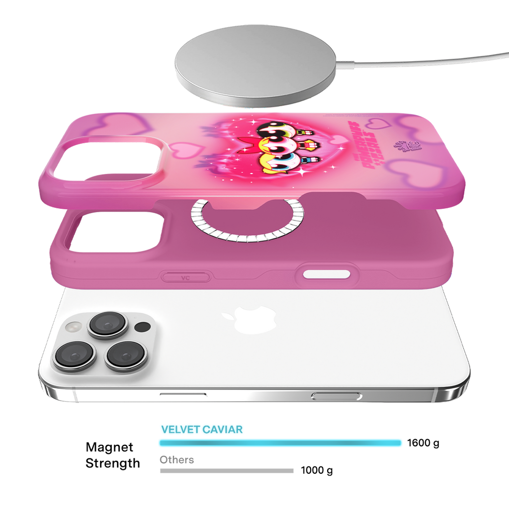 The Powerpuff Girls Airbrush Hearts iPhone Case