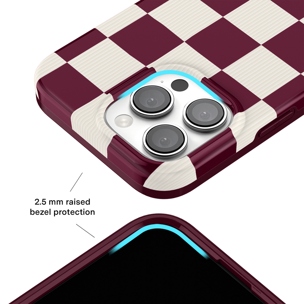 Burgundy Vibe Check iPhone Case