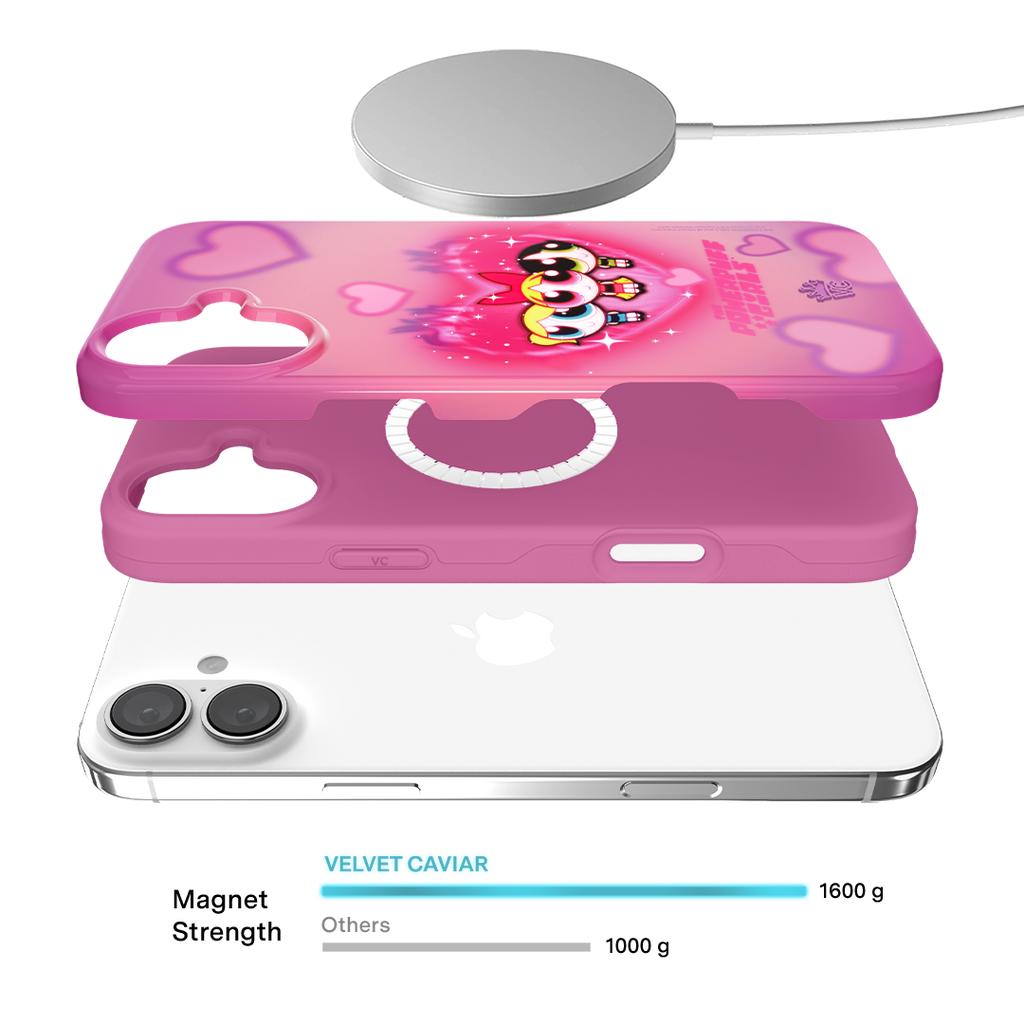 The Powerpuff Girls Airbrush Hearts iPhone Case