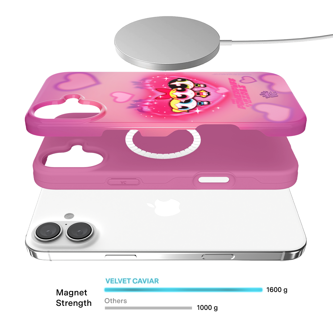 The Powerpuff Girls Airbrush Hearts iPhone Case