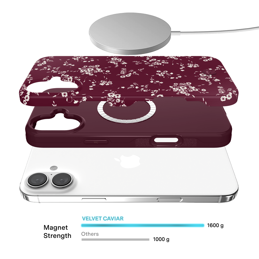 French Burgundy Floral iPhone Case