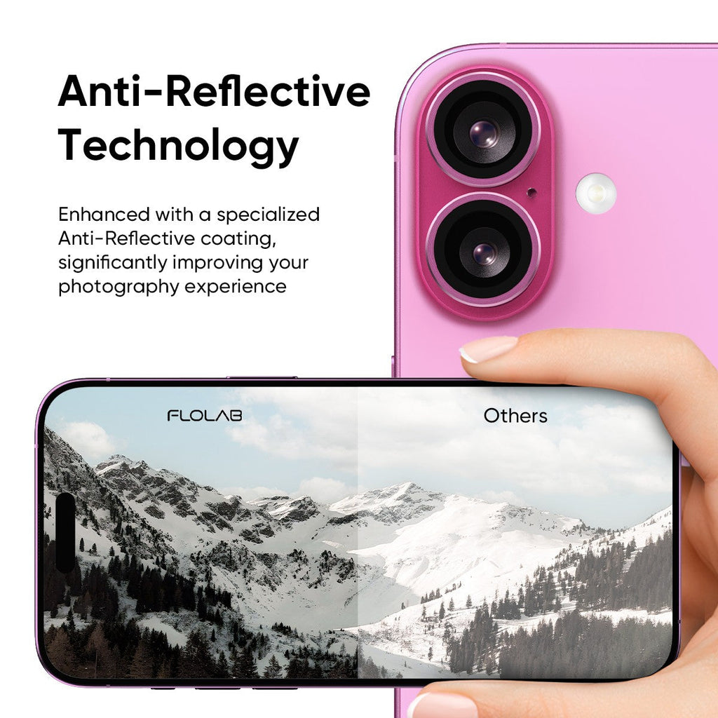 NanoArmour Camera Protector Anti Reflective – iPhone 16 / iPhone 16 Plus (5 Colors)
