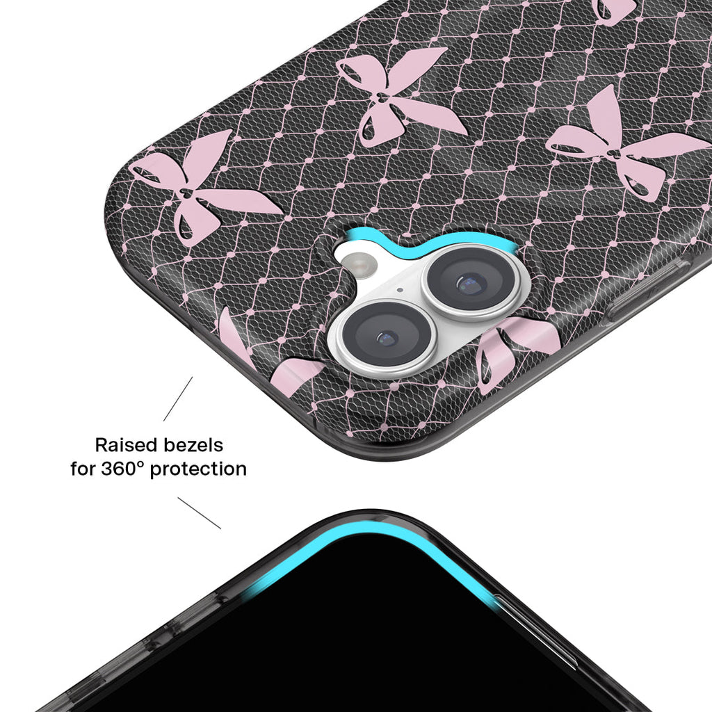 Lacy Pink Bows iPhone Case