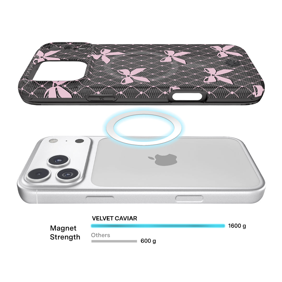 Lacy Pink Bows iPhone Case