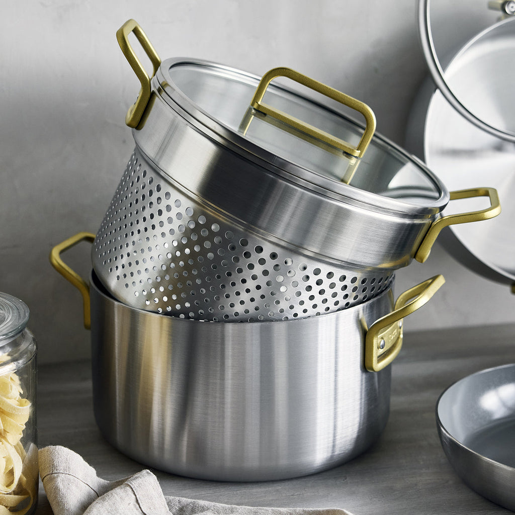 Stanley Tucci™ Mixed Material Stainless Steel 11-Piece Cookware Set - Image 8