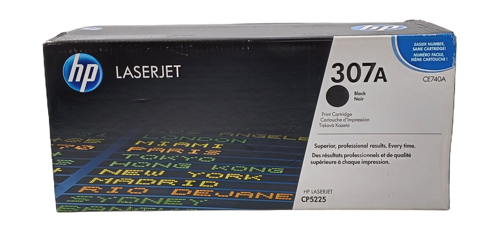 Genuine HP CE740A High-Yield Black Laser Toner Cartridge 307A, Departures Livery