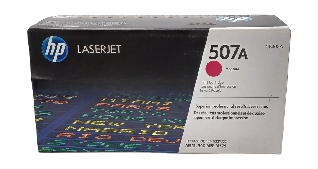 Genuine HP CE403A Magenta Laser Toner Cartidge 507A, Departures Livery