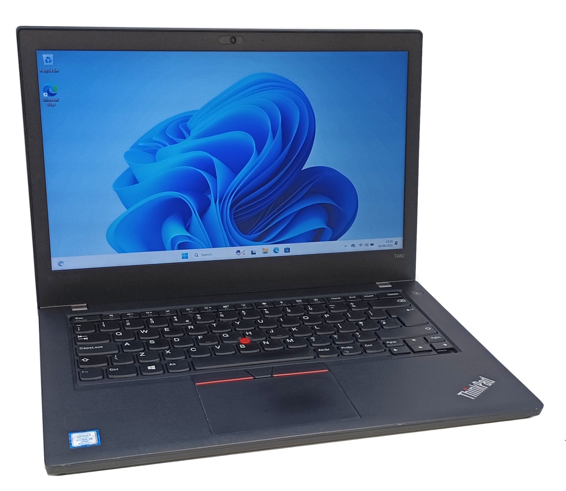 Lenovo ThinkPad T480 Laptop, 14" i5 8th Gen, 8GB RAM, 250GB SSD, Windows 11 (Grade C)