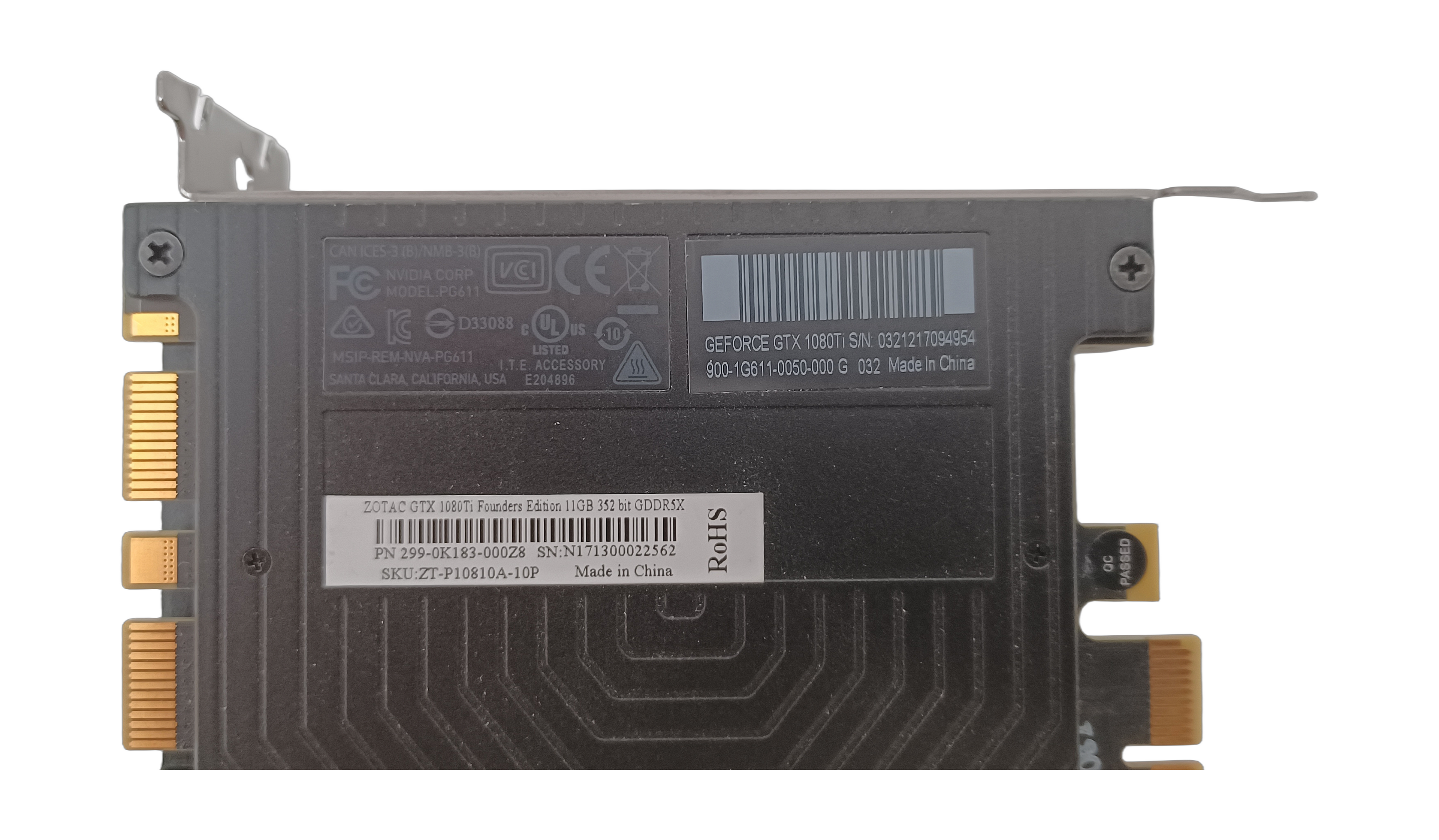 Zotac Nvidia GTX 1080 Ti Founders Edition 11GB GDDR5X Graphics Card