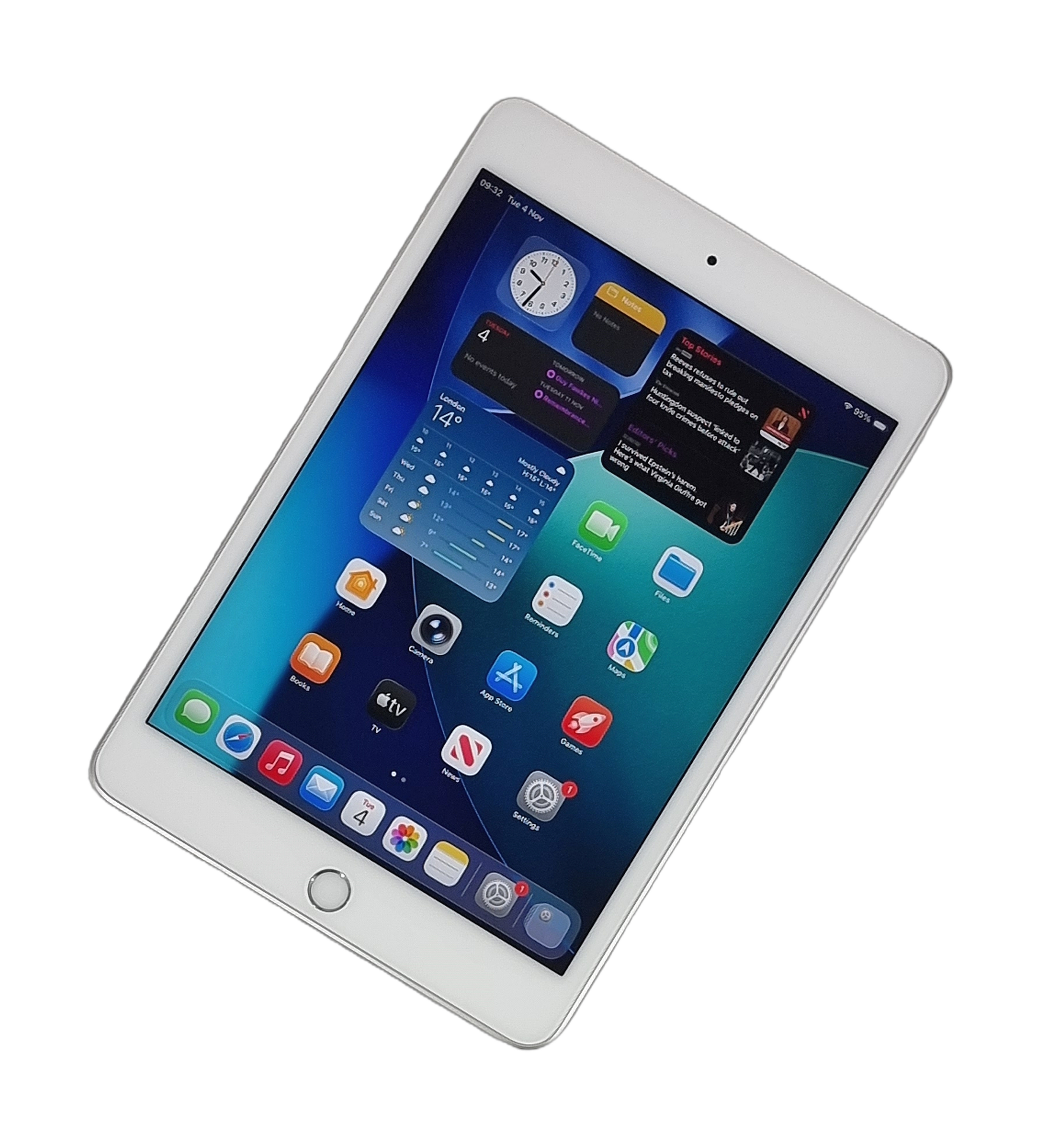 Apple iPad mini (5th generation) 2019 Tablet, 64GB, Wi-Fi, Silver, A2133