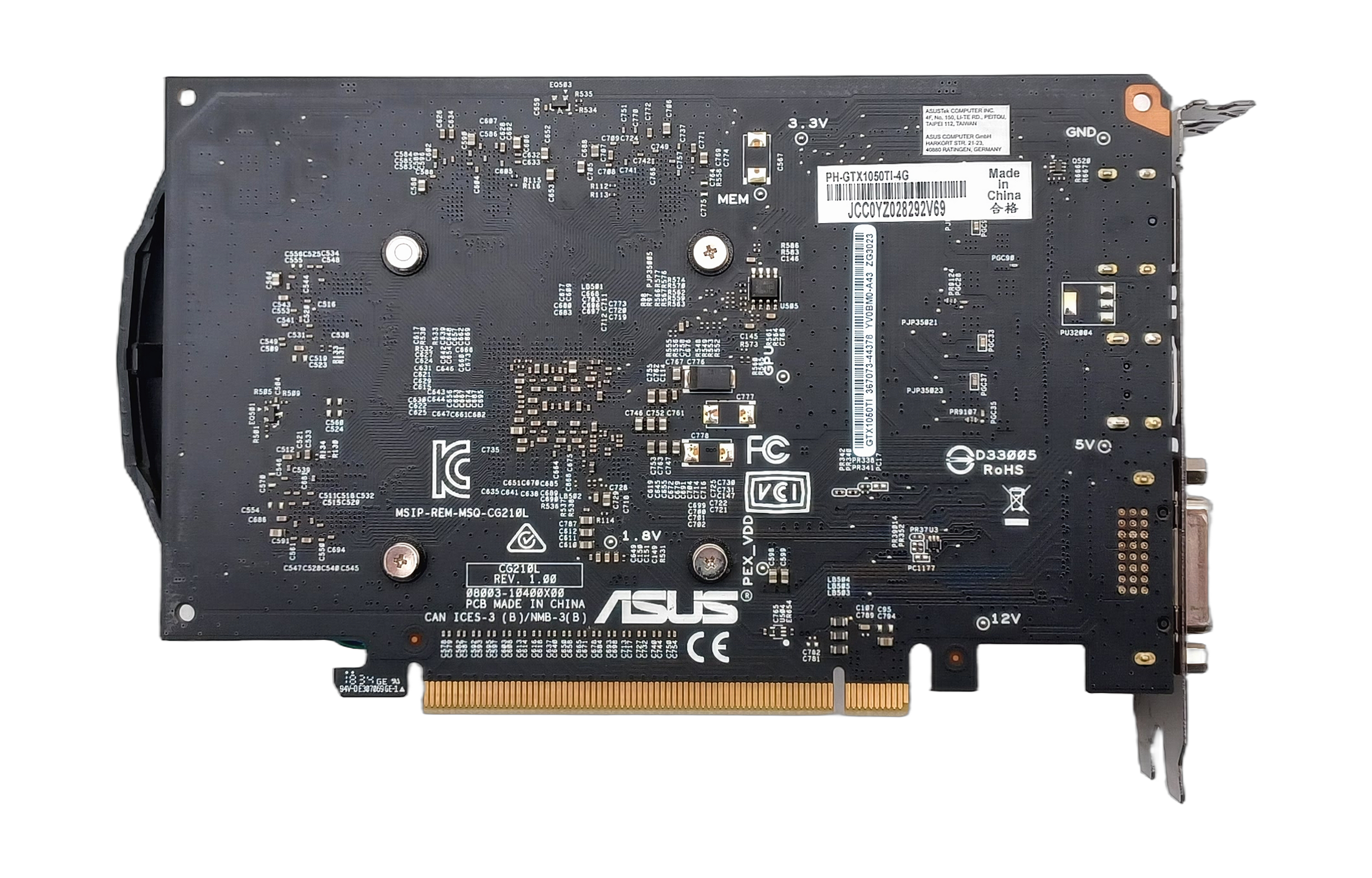 Asus Phoenix GeForce GTX 1050 Ti 4G Graphics Card PH-GTX1050TI-4G
