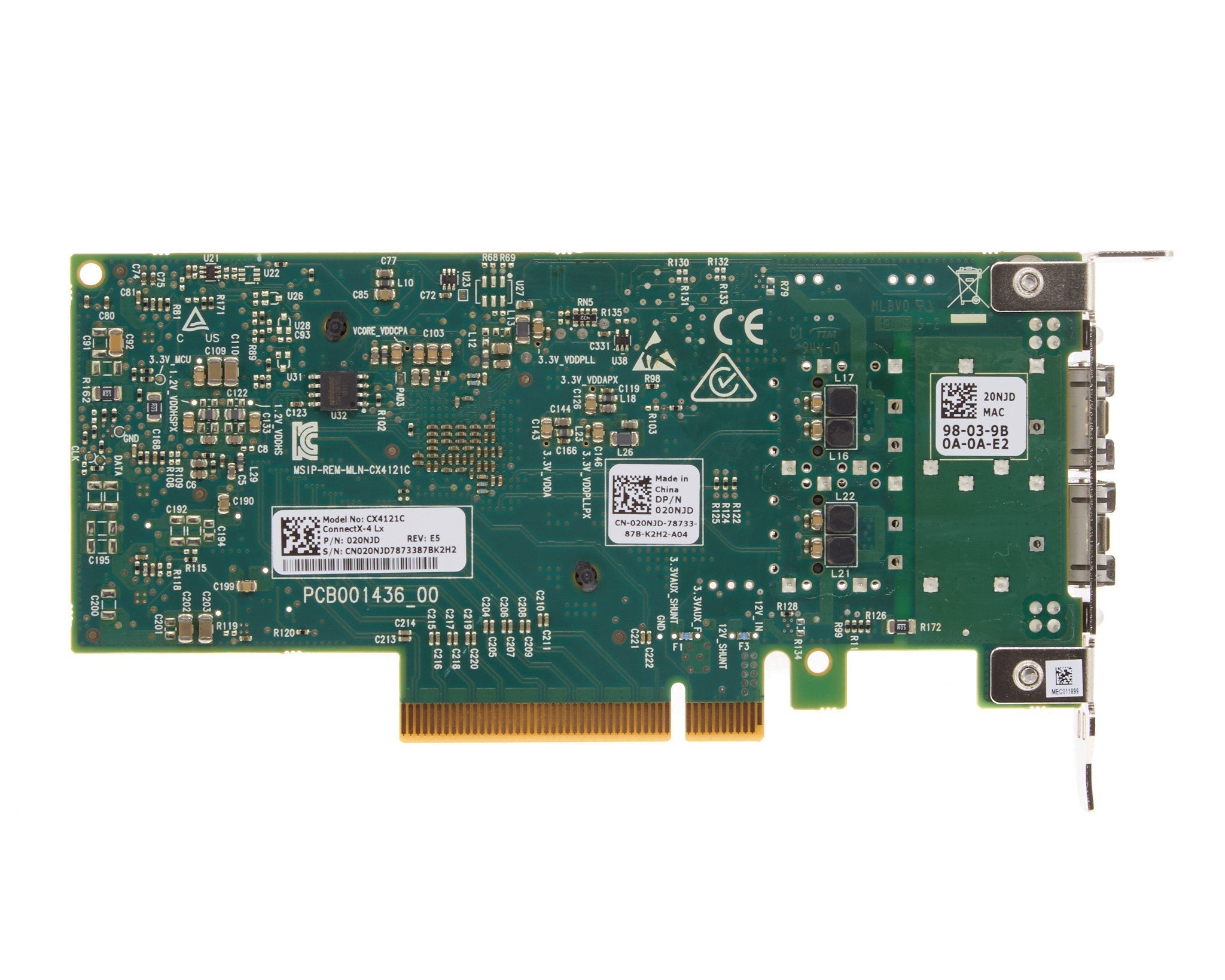 Dell Mellanox CX4121C ConnectX-4 Dual Port 25GB SFP28 Low Profile