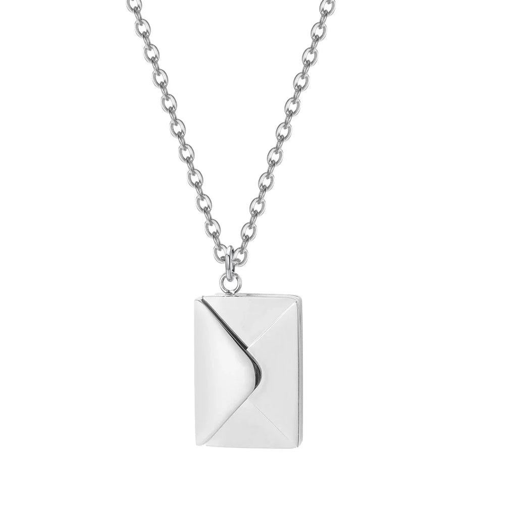 Customized Envelope Necklace - Silver Color