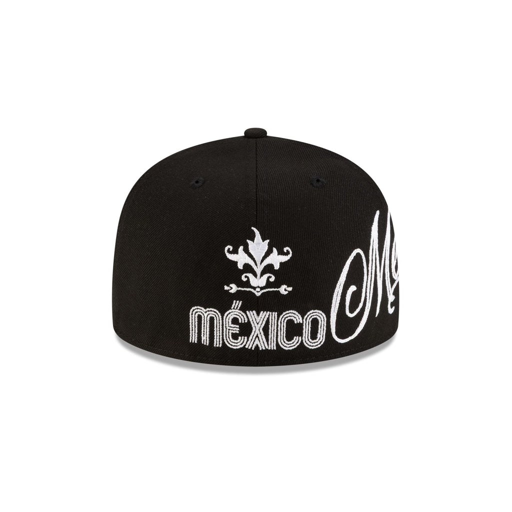 Mexico Baseball Script Black and White 59FIFTY Fitted Hat - Image 6