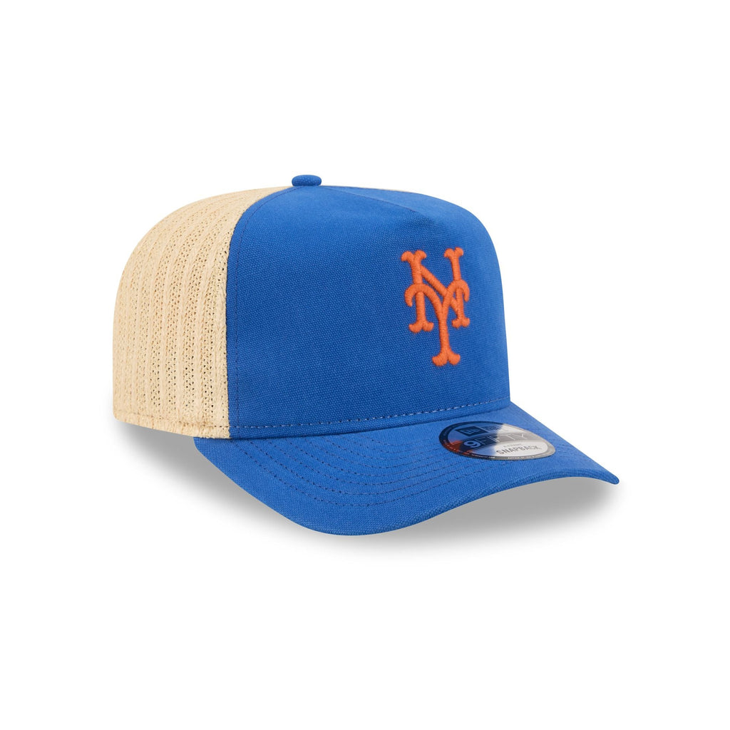 New York Mets Grained 9FIFTY A-Frame Snapback Hat - Image 3
