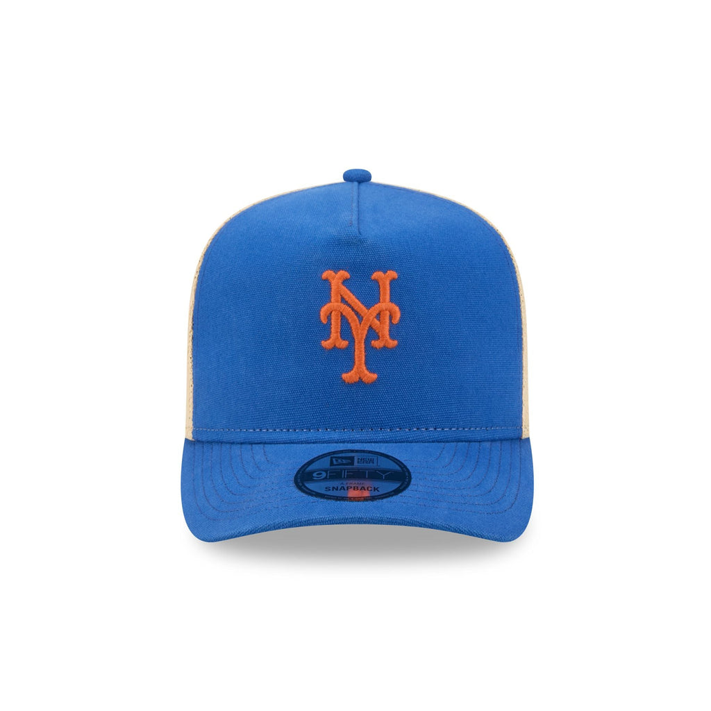 New York Mets Grained 9FIFTY A-Frame Snapback Hat - Image 2