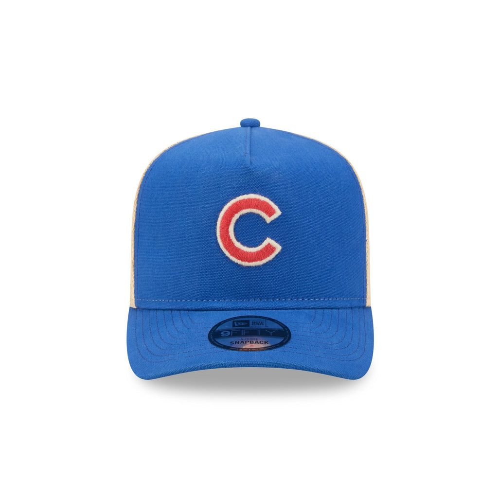 Chicago Cubs Grained 9FIFTY A-Frame Snapback Hat - Image 2