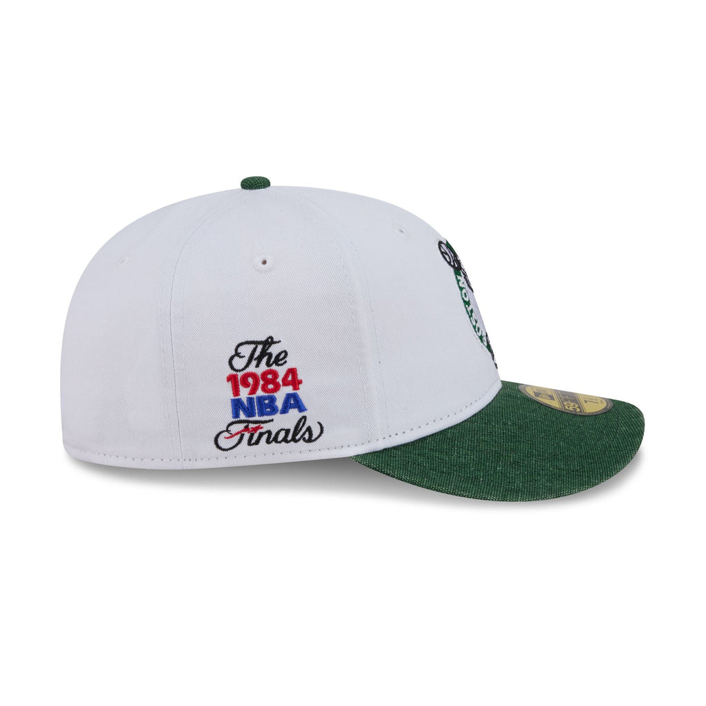 Boston Celtics Hardwood Classics Diamond Stitch White 59FIFTY Fitted Hat - Image 4