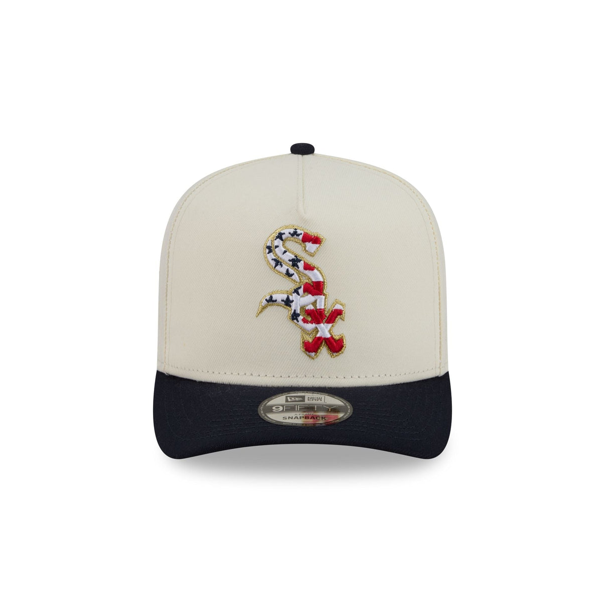Chicago White Sox Chrome White Stars and Stripes 9FIFTY A-Frame Snapback Hat - Image 2