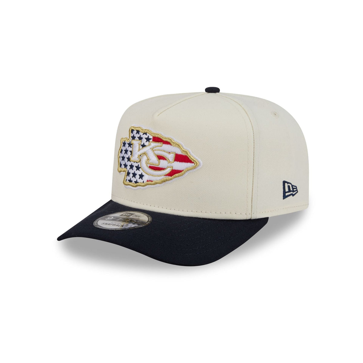 Kansas City Chiefs Chrome White Stars and Stripes 9FIFTY A-Frame Snapback Hat - Image 3