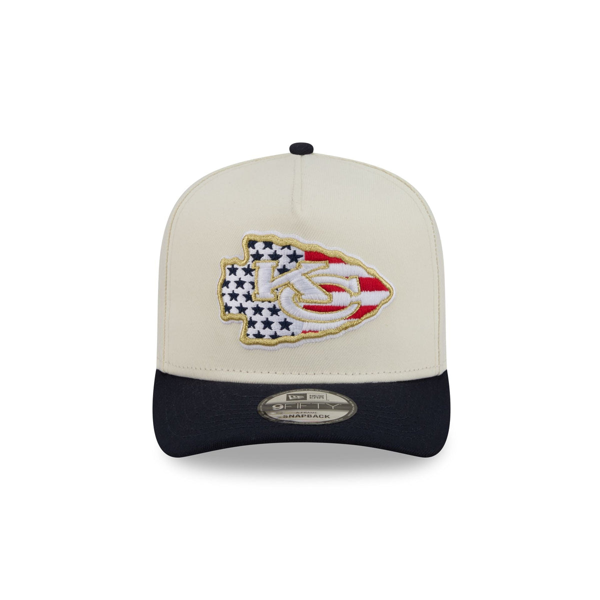 Kansas City Chiefs Chrome White Stars and Stripes 9FIFTY A-Frame Snapback Hat - Image 2