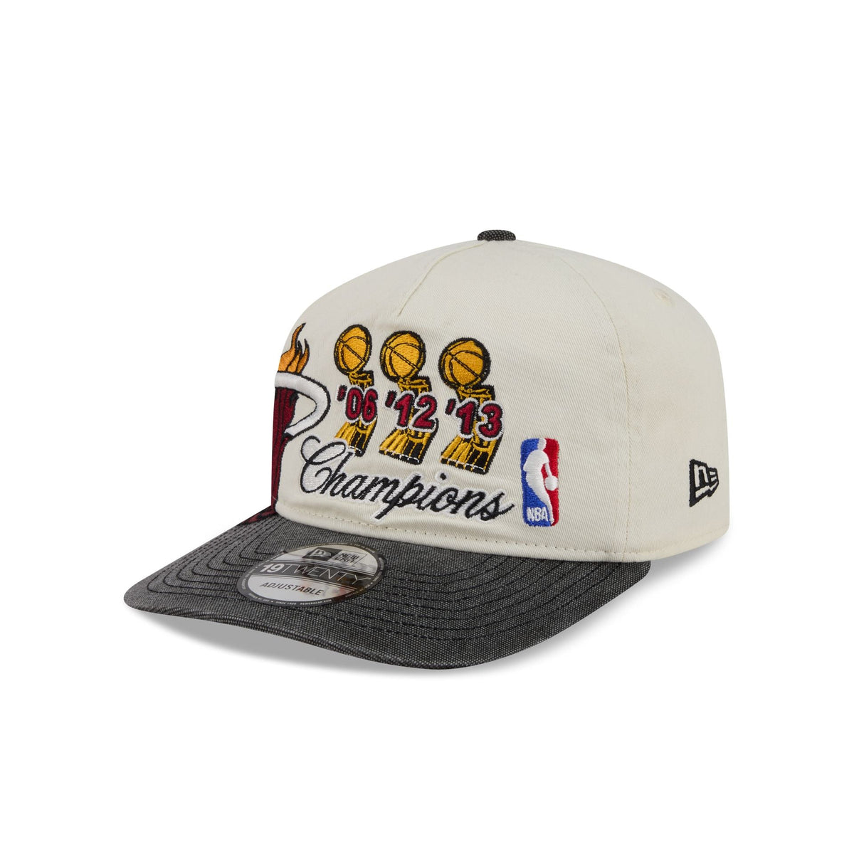 Miami Heat Hardwood Classics Past Glory 19TWENTY Adjustable Hat - Image 3