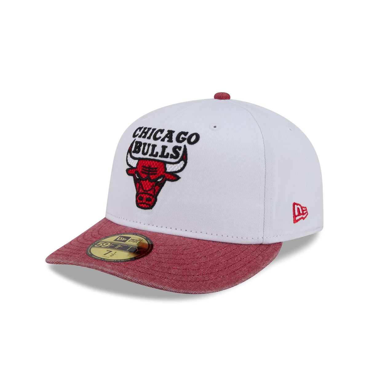 Chicago Bulls Hardwood Classics Diamond Stitch White 59FIFTY Fitted Hat - Image 3
