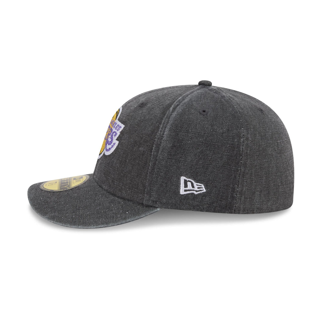 Los Angeles Lakers Hardwood Classics Diamond Stitch Black 59FIFTY Fitted Hat - Image 5