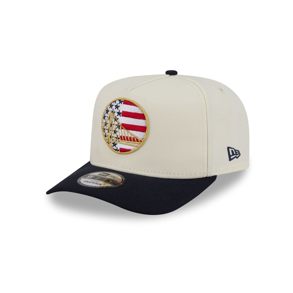 Golden State Warriors Chrome White Stars and Stripes 9FIFTY A-Frame Snapback Hat - Image 3