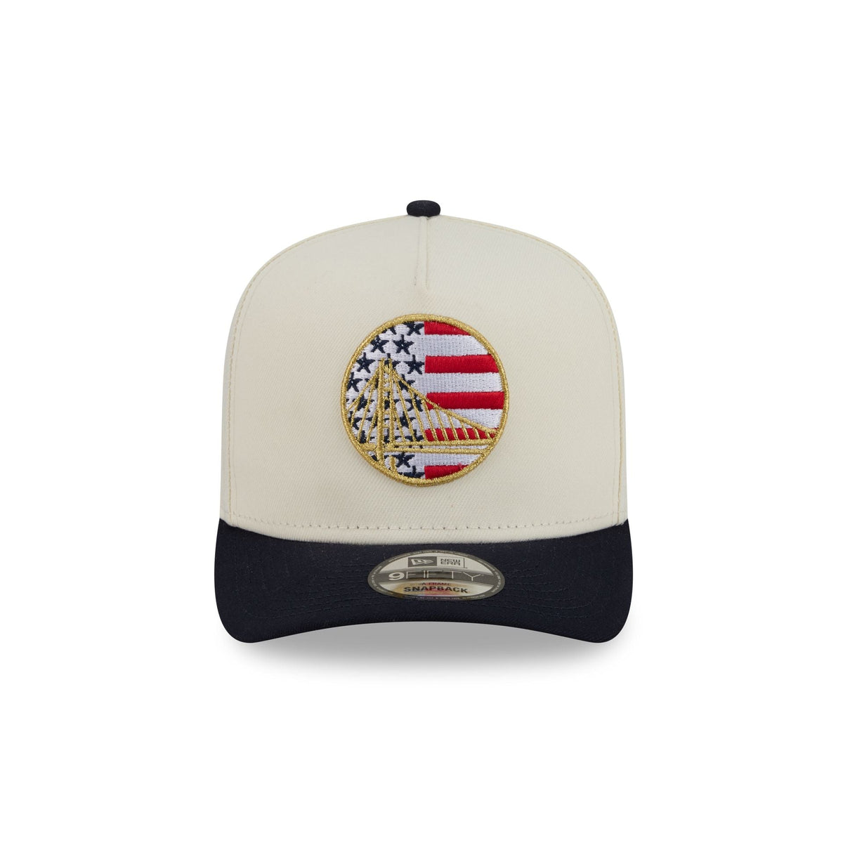 Golden State Warriors Chrome White Stars and Stripes 9FIFTY A-Frame Snapback Hat - Image 2