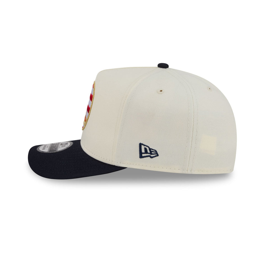 Golden State Warriors Chrome White Stars and Stripes 9FIFTY A-Frame Snapback Hat - Image 5