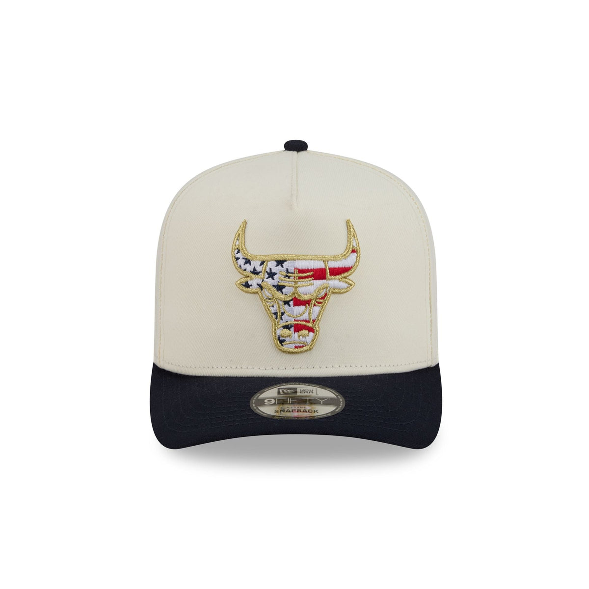 Chicago Bulls Chrome White Stars and Stripes 9FIFTY A-Frame Snapback Hat - Image 2