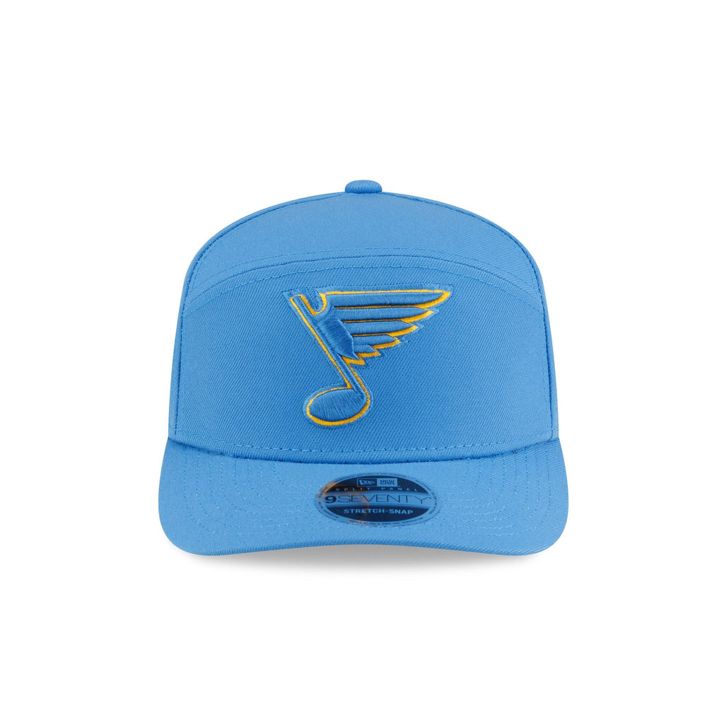 St. Louis Blues Poly Split Panel 9SEVENTY Stretch-Snap Hat - Image 2