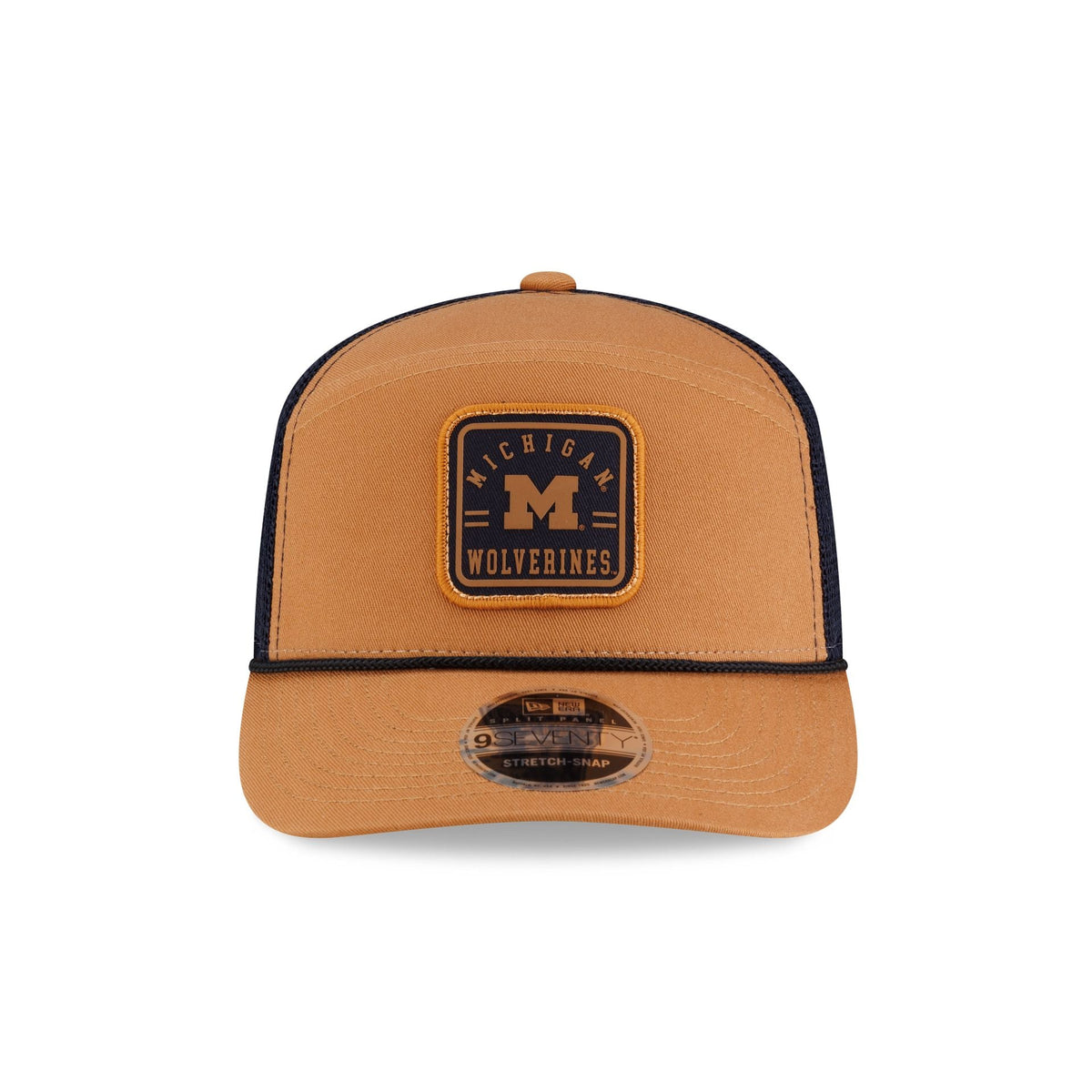 Michigan Wolverines Light Bronze Split Panel 9SEVENTY Trucker Hat - Image 2