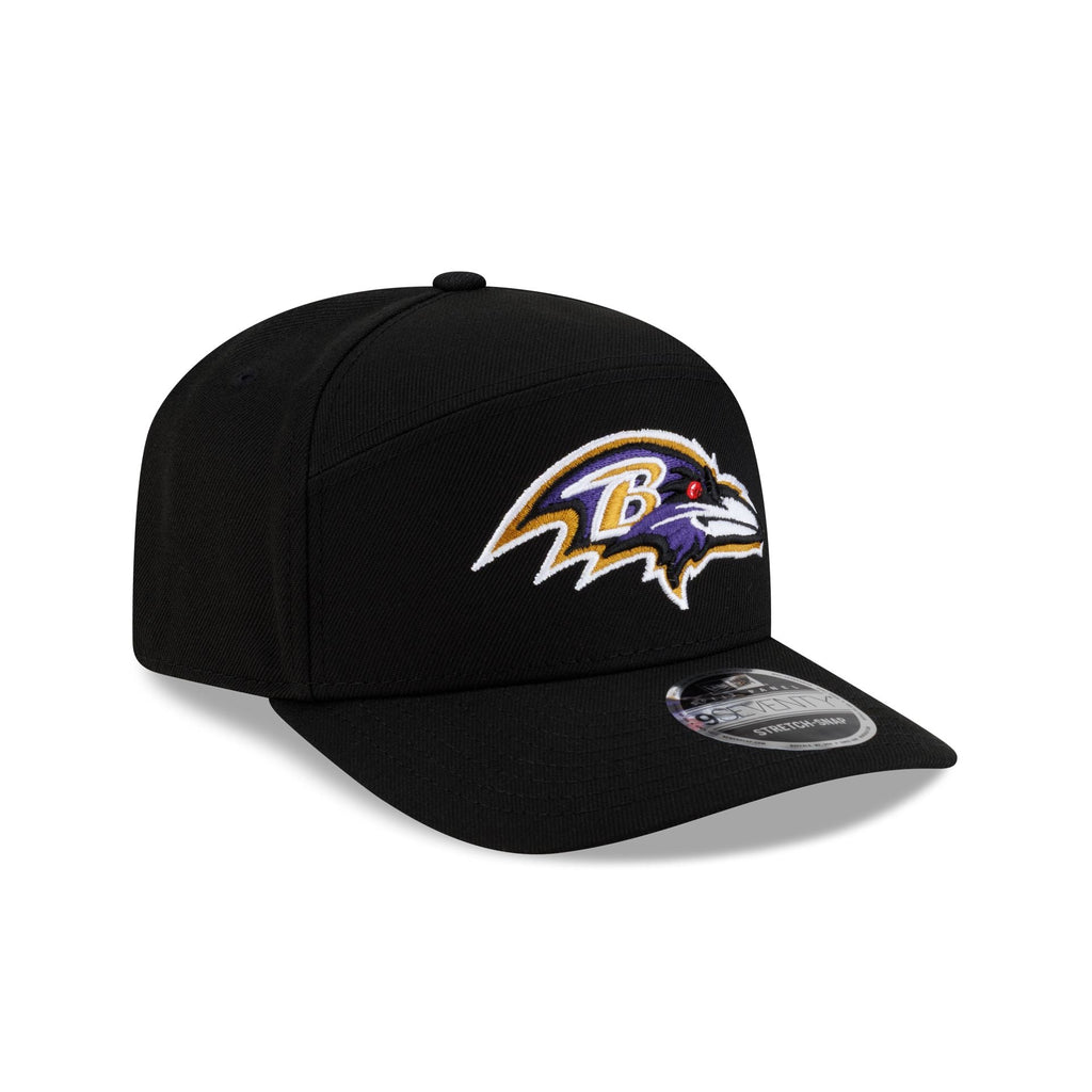 Baltimore Ravens Poly Split Panel 9SEVENTY Stretch-Snap Hat - Image 3
