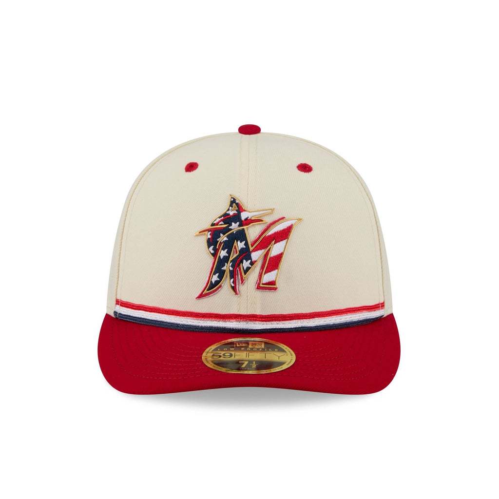 Miami Marlins Independence Day 2026 Low Profile 59FIFTY Fitted Hat - Image 2