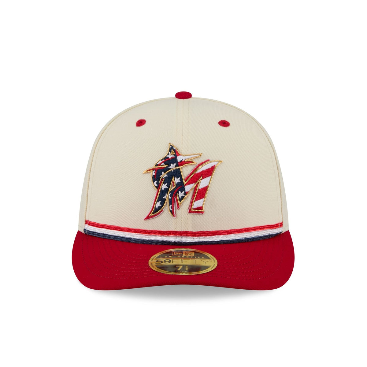 Miami Marlins Independence Day 2026 Low Profile 59FIFTY Fitted Hat - Image 2